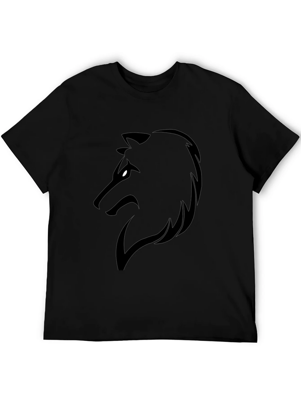 Black Wolf Graphic Tee - Mens Short Sleeve T-Shirt