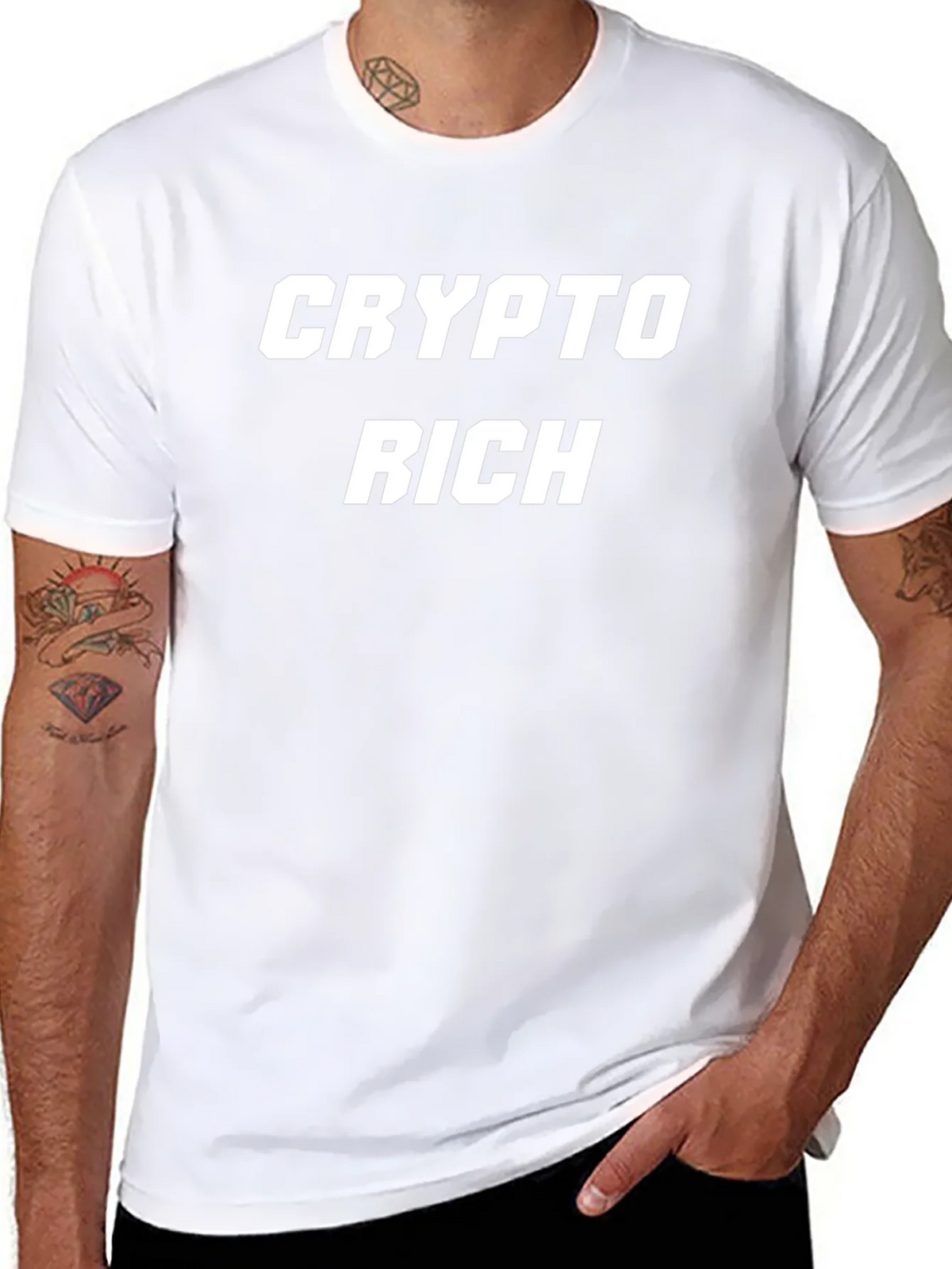 Crypto Rich Black Graphic Tee