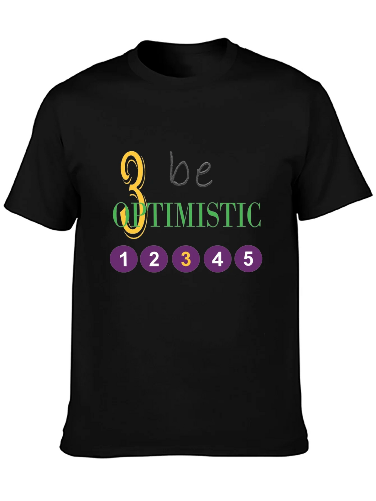 Be Optimistic Graphic Tee - Black